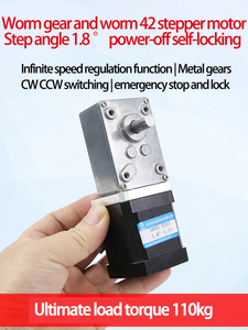 Motor Paso a Paso Híbrido de Desaceleración 42ST-5840 de 42 mm NEMA17 con Soporte, Motor de Desaceleración de CC con Engranaje de Tornillo Sin Fin de Alto Torque - Product Image 5