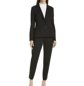 High Quality Low MOQ Custom Made Apparel Factory Ladies Pant Suit Tuxedo Pant Suit Design For Women Women's Suits & Tuxedo