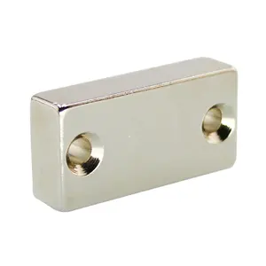 접시 구멍이 있는 강력한 블록 네오디뮴 자석 N52 NdFeB 강력한 영구 자석 사각형 냉장고 자석 - Product Image 6