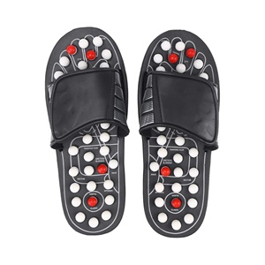 Sandales de réflexologie pour stimulation des points d'acupuncture, avec nœuds de massage des points d'acupuncture du pied, pression simulée par les doigts humains, pantoufles de massage des pieds - Product Image 1
