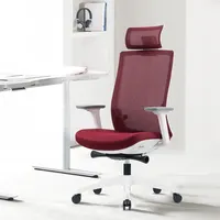 Silla de oficina Modern büro sandalyeleri döner bilgisayar masası sandalye yönetici beyaz ergonomik hasır ofis koltuğu kafalık ile
