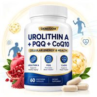Capsules Antioxydantes Urolithin PQQ CoQ10 Marque Blanche Formule Personnalisée Complément Anti-Âge Sain OEM/ODM Qualité Alimentaire 60 Gélules