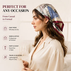 Écharpe carrée en soie de luxe personnalisée, impression d'art sur mesure, toutes tailles, foulard en soie de mûrier pour femme, accessoires de mode - Product Image 2