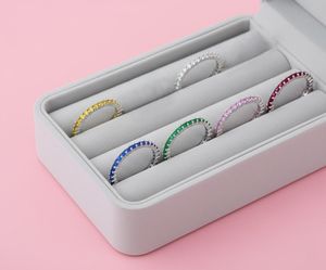 14KT White Gold Certified Round Natural Gemstones / Diamonds Exquisite <b>Eternity</b> Band - Product Image 3