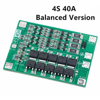Carte de protection de chargeur de batterie Li-ion 3S 4S 40A 60A 18650 BMS pour moteur de perceuse 11.1V 12.6V/14.8V 16.8V Amélioration/Équilibrage 3S 4S