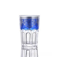 Vente en gros Teeglaser marocain traditionnel 6oz Set Nejra Tasse en verre Lot de 6 Café Thé Eau Potable Verre Coloré Gobelet