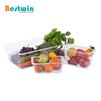 Conteneur Gastronorm en polycarbonate PC, bac alimentaire GN, empilable, qualité alimentaire, écologique