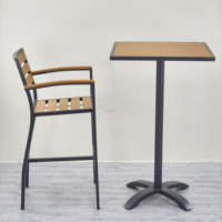 LL NEW Table de bar d'hôtel commerciale moderne Métal Aluminium Imperméable Durable Facile à nettoyer Utilisation en extérieur