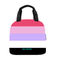 Sac à déjeuner arc-en-ciel Recipromantic pour femmes et hommes, sac fourre-tout réutilisable, sacs à déjeuner isothermes pour le travail, le pique-nique, l'école ou les voyages