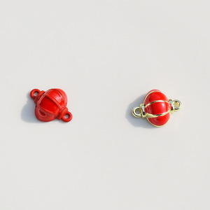 Red <b>Lantern</b> Double Pendant Zinc Alloy Jewelry Finding For Earring Making GJ215 - Product Image 2