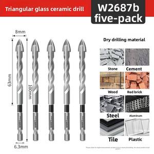 <span class=keywords><strong>Foret</strong></span> en céramique Power Lion, poignée hexagonale, pour briques rouges, béton, verre, acier inoxydable, marbre, perceuse électrique spéciale pour trous - Product Image 6