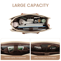 Sac fourre-tout pour ordinateur portable LOVEVOOK 2025 pour femmes, de luxe, imperméable, avec fermeture éclair, pour le bureau, l'école, les affaires, avec design personnalisé