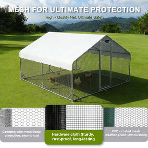 Enclos à poules en métal Strosen faciles à assembler avec couverture pour volailles de jardin - Product Image 2