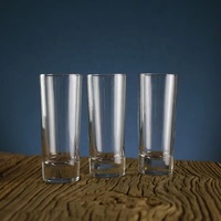 Vente en gros mini verre à shot rond droit 3oz verre à shot transparent avec fond épais pour fête