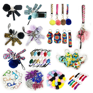 Portachiavi con supporto per lucidalabbra in Neoprene con stampa a sublimazione personalizzata con set di portachiavi in Neoprene per autodifesa - Product Image 5