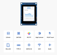 Carte de développement ESP32-S3 avec 2.8 pouces 240*320 LVGL WIFI Smart Display Screen TFT Module et Kits d'écran tactile ESP32