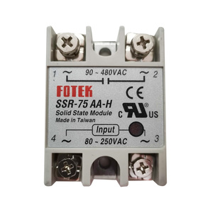 FOTEK SSR-75AA-H một pha trạng thái rắn <span class=keywords><strong>Relay</strong></span> AC kiểm soát với 80 ~ 250VAC đầu vào 90 ~ 480Vac đầu ra <span class=keywords><strong>75A</strong></span> Đánh giá hiện tại không qua - Product Image 1