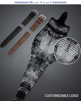 Bracelet de montre en cuir véritable du fabricant hommes femmes18mm 20mm 22mm bracelet de montre en cuir de crocodile personnalisé