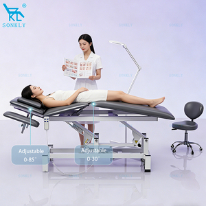 SONKLY Höhenverstellbare Untersuchungsliege mit Neigbarer Kopfstütze Manuelle Massageliege für Krankenhaus Klinik Rehabilitationszentrum - Product Image 2