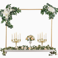 Structure d'arche métallique pour mariage, support d'arche en fer robuste pour toile de fond de cérémonie de mariage, décoration florale pour événements et fêtes