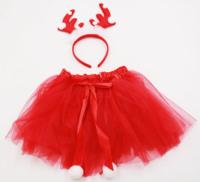 Jupe tutu rouge personnalisée à paillettes brillantes, taille élastique, costume de danse pour filles, cheerleading, Noël, logo personnalisé pour enfants