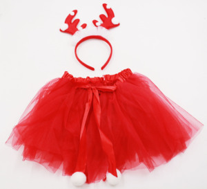 Falda Tutú Personalizada con Lentejuelas Rojas Brillantes, Cintura Elástica, <span class=keywords><strong>Disfraz</strong></span> de Baile para Niñas, <span class=keywords><strong>Animadora</strong></span>, Navidad, Logotipo Personalizado - Product Image 6