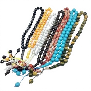 Best Islamic Prayer Beads Resin <b>Rosary</b> Necklace Unisex Religious Beaded Jewelry Cute Multicolor Round Ball Shape for Worship - Product Image 1