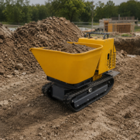 Kostenloser Versand 1000kg Mini-Raupendumper Benzinmotor Selbstladend Hoher Lastmoment 1 Jahr Garantie