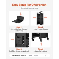 Chariot d'atelier mobile en acier avec roues, armoire de rangement, personnalisable OEM ODM OBM