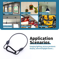 Support de câble en acier suspendu pour avion, kit de suspension en câble d'acier haute résistance, pince de suspension légère pour câble