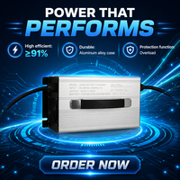 Chargeur mural pour batterie LiFePO4 industrielle haute performance certifié CE XIETONG S2500 67,2V 25A 1680W 20S en alliage d'aluminium, efficacité 90%