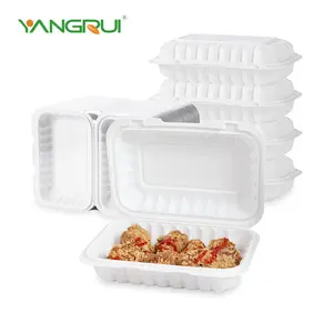 Logo Custom Chinese Factory Food Box For Restaurant Stakcable Clamshell Togo Takeout Containers