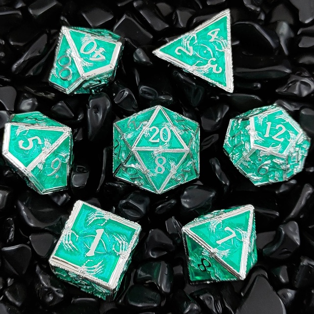 Skeletal Eye Series High Quality Solid Game Role Playing Dice Set for Gaming