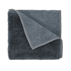 Toalla de microfibra gris para lavado de autos, súper absorbente, de doble cara, para la eliminación de manchas y limpieza. - Product Image 4