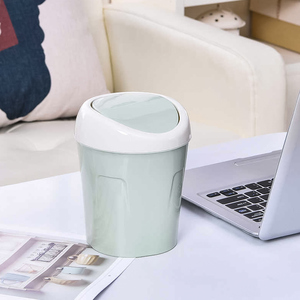 Cubo de basura para encimera, cesta de papel de desecho, cubo de basura de plástico, cubo de basura pequeño, <span class=keywords><strong>Mini</strong></span> cubo de basura de escritorio con tapa abatible - Product Image 3