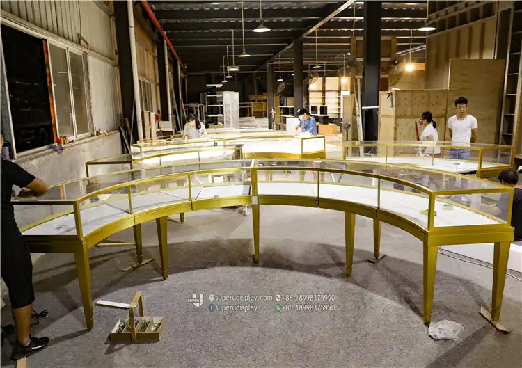 סין מפעל ישיר מחיר תכשיטי חנות תצוגת דלפק חנות ריהוט תכשיטי חנות קניון קיוסק פנים קישוט עיצוב