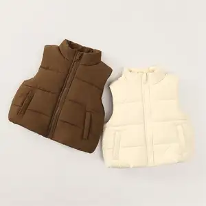 Jaket katun bayi atasan bahu hangat dipertebal jaket rompi Tank Top klip katun musim dingin bayi mantel