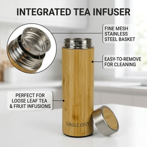 Wholesale 100% Food Grade Eco Natural Bamboo Travel Coffee Mug Custom Logo Portable Reusable Drinking <b>Cup</b> Promotion Gift - Product Image 4