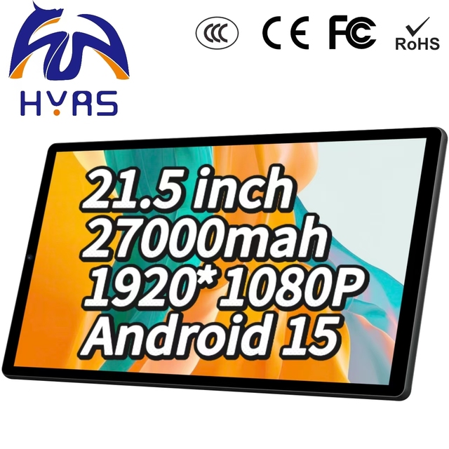 21.5" FHD 1080P IPS Smart All in One Monitor Android 15 Touch Screen with AI Assistant 5G WIFI BT 5.0 27000mAh