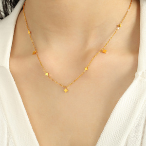 Collar Chapado en Oro con Forma de Corazón, Diseño Geométrico, Joyería de Moda para Fiestas XL171 XL172 - Product Image 2