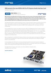 Nueva tarjeta de audio Original RME HDSPE AIO PRO PCI Express Tarjeta de interfaz de audio Circuitos integrados Componentes electrónicos - Product Image 4