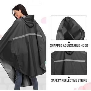 Couleur Personnalisé Vélo Riding Rider Adulte Noir Polyester Extra Large Taille Libre À Capuche <span class=keywords><strong>Poncho</strong></span> De <span class=keywords><strong>Pluie</strong></span> avec Bande Réfléchissante Sûre - Product Image 2