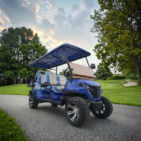 Voiturette de golf électrique personnalisée Rainbow 6 places avec batterie au lithium 72V et moteur 5kW certifiée DOT pour les terrains de golf et les clubs