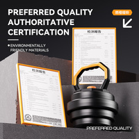 Ensemble d'Haltères PJ 6-en-1 Poids Libres Musculation Logo Personnalisé 10-40KG (22-88Lbs) Haltères Réglables pour la Maison
