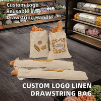 Sac fourre-tout réutilisable en toile de lin, coton et jute avec logo personnalisé, motif lettres, petit format, excellents cadeaux