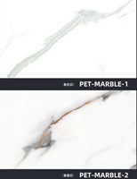 Panneaux muraux en PVC marbré PET blanc brillant, imperméables, écologiques, ignifuges, design moderne pour la décoration intérieure