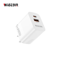Chargeur portable rapide WISESIR 20W GaN PD en forme de glaçon Type-C pour téléphones et tablettes avec protection OTP, efficacité de 92%