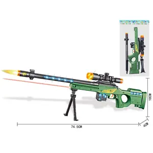 2024 Novidades AWM de plástico rifle de atirador de brinquedo arma de som laser brinquedo menino