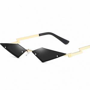 Nouveautés 2020, lunettes de soleil rétro tendance de haute qualité, monture irrégulière, petites lunettes de soleil sans monture, lunettes de soleil œil de chat UV400 - Product Image 5