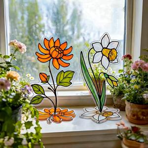 OEM ODM Soporte Giratorio de Acrílico Personalizado con Flor del Mes de Nacimiento, Decoración Floral, Regalo para el Día de la Madre, Regalo de Cumpleaños - Product Image 2